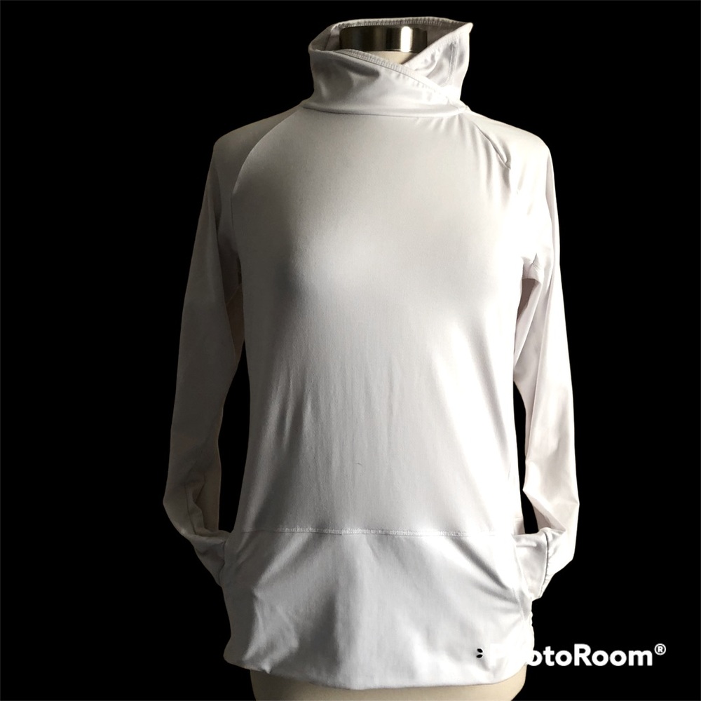 Nine West White Active Funnel Neck Pullover